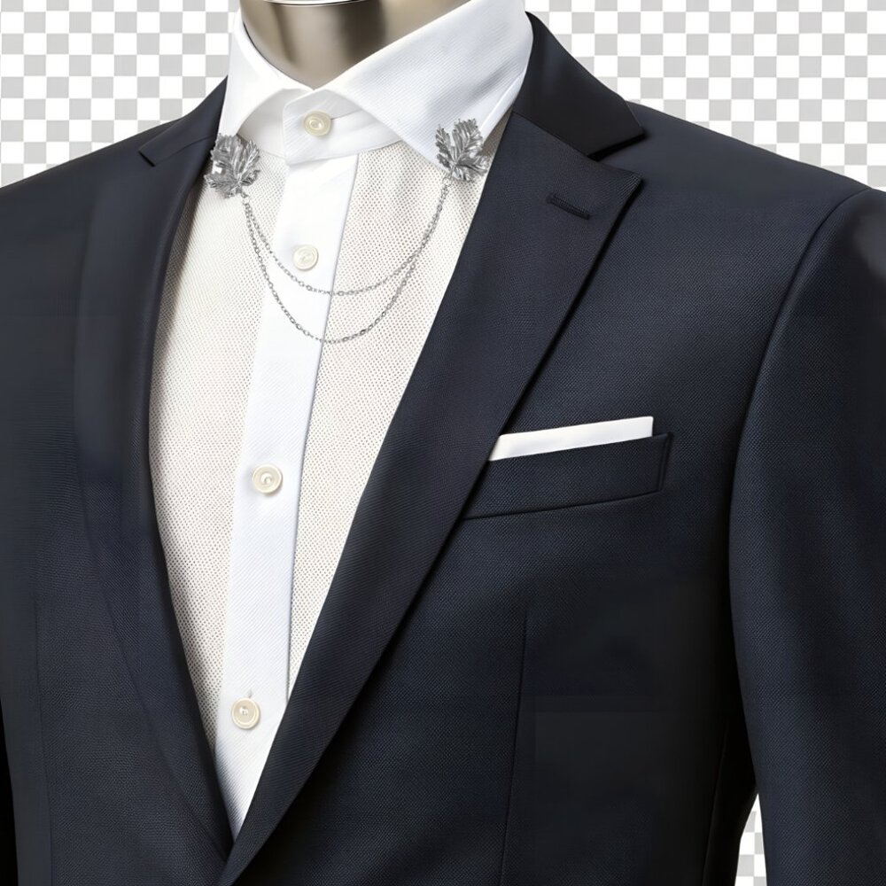 MEN'S FASHION LAPEL CHAIN. UNISEX PIN CLIP BROOCH for SUIT, TUX, SHIRT COLLAR